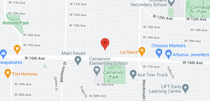 map of 3030 W 15TH AVENUE